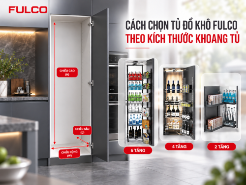 Cách Chọn Tủ Đồ Khô Fulco Theo Kích Thước Khoang Tủ