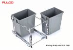 NSR.020 | THÙNG RÁC ĐÔI GẮN CÁNH RAY GIẢM CHẤN