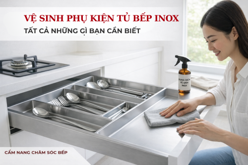 Vệ sinh phụ kiện tủ bếp inox - Tất cả những gì bạn cần biết