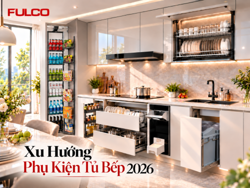 Xu Hướng Phụ Kiện Tủ Bếp 2026: Bếp Hiện Đại Không Thể Thiếu Gì?