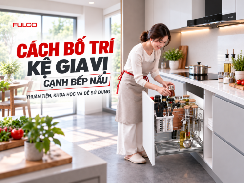 Cách bố trí kệ gia vị cạnh bếp nấu: Thuận tiện, khoa học và dễ sử dụng