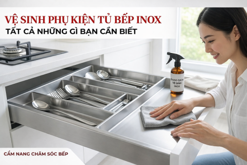 Vệ sinh phụ kiện tủ bếp inox - Tất cả những gì bạn cần biết