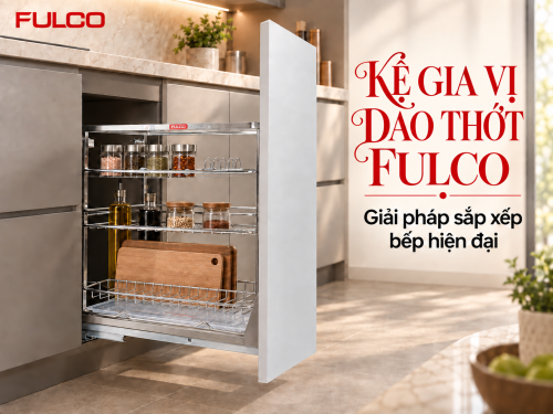 Kệ gia vị dao thớt Fulco – Giải pháp sắp xếp bếp hiện đại