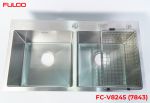 FC-V8245 (7843) | CHẬU RỬA 2 HỐ CÂN SUS304 CAO CẤP