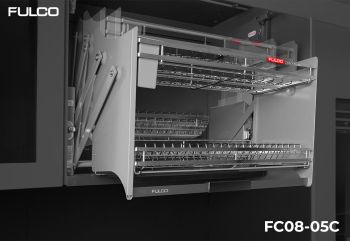 FC08-05C | GIÁ BÁT ĐĨA TAY NÂNG HẠ INOX 304 CÓ ĐIỀU CHỈNH LỰC