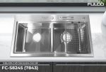 FC-S8245 (7843) | CHẬU RỬA 2 HỐ CÂN SUS304 CAO CẤP