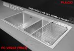 FC-T7843 (8245) | CHẬU RỬA 2 HỐ CÂN ÂM BÀN SUS304