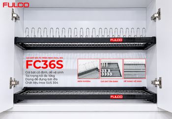 FC36S | GIÁ BÁT ĐĨA TỦ TRÊN INOX OVAL 304