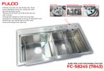 FC-S8245 (7843) | CHẬU RỬA 2 HỐ CÂN SUS304 CAO CẤP