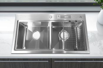 FC-S8245 (7843) | CHẬU RỬA 2 HỐ CÂN SUS304 CAO CẤP