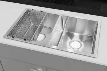 FC-T7843 (8245) | CHẬU RỬA 2 HỐ CÂN ÂM BÀN SUS304