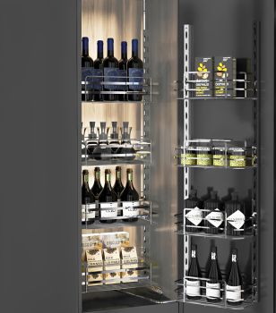 FC0508C | TỦ KHO 4 TẦNG INOX 304 NAN VUÔNG CÁNH MỞ QUAY