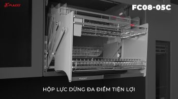 FC08-05C | GIÁ BÁT ĐĨA TAY NÂNG HẠ INOX 304 CÓ ĐIỀU CHỈNH LỰC