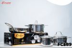 FC589 | BỘ NỒI FULCO CAO CẤP 4 MÓN INOX 304 LIỀN KHỐI 3 LỚP