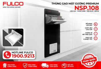 NSP.108 | THÙNG GẠO ÂM TỦ MẶT TRÁNG GƯƠNG CAO CẤP