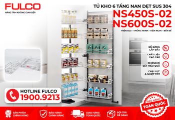 NS450S; NS600S | HỆ THỐNG TỦ KHO 6 TẦNG INOX 304