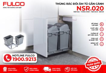 NSR.020 | THÙNG RÁC ĐÔI GẮN CÁNH RAY GIẢM CHẤN
