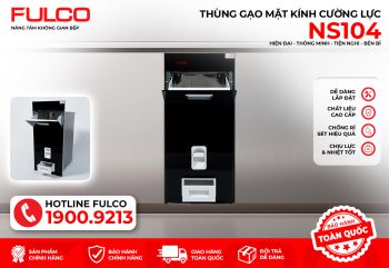 NS104 | THÙNG GẠO MẶT GƯƠNG (Màu Đen)
