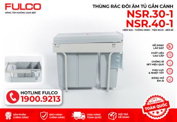 NSR | THÙNG RÁC ĐÔI GẮN CÁNH CÓ GIẢM CHẤN