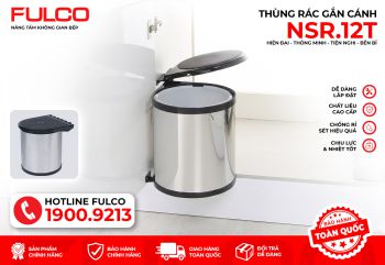 NSR.12T | THÙNG RÁC INOX GẮN CÁNH