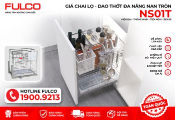 NS01T | GIÁ ĐỰNG CHAI LỌ - DAO THỚT INOX NAN TRÒN