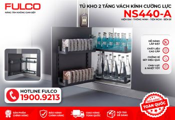 NS440-A | TỦ KHO 2 TẦNG KÍNH CƯỜNG LỰC