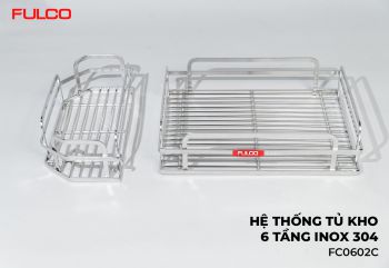 FC0602C| HỆ THỐNG TỦ KHO 6 TẦNG INOX 304