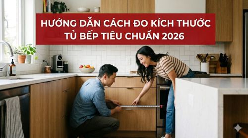 Hướng Dẫn Cách Đo Kích Thước Tủ Bếp Tiêu Chuẩn 2026